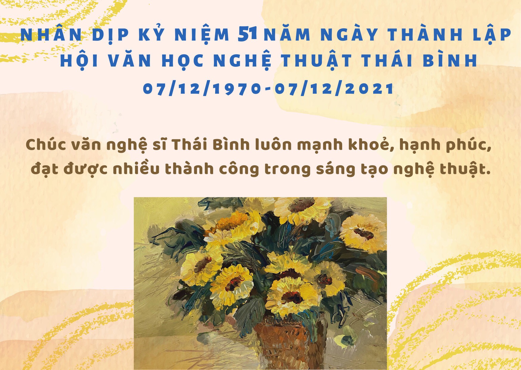 Kỷ niệm 51 năm ngày thành lập Hội Văn Học Nghệ Thuật Thái Bình(07/12/1970 - 07/12/2021)